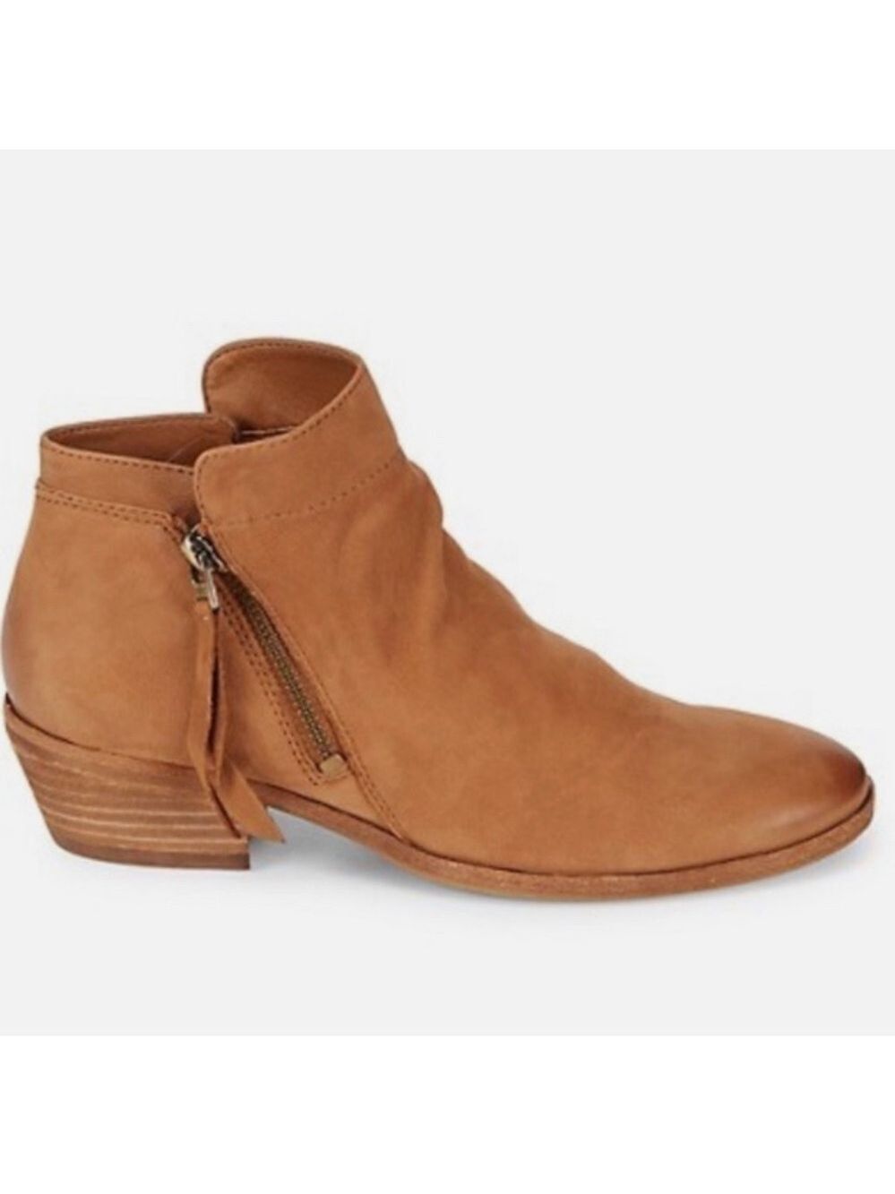 Sam Edelman packer deep Nubuck leather stacked heel boots size 6